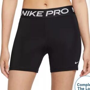 Nike Pro Black Athletic Dry Fit Bike Shorts size Small 6” Inseam